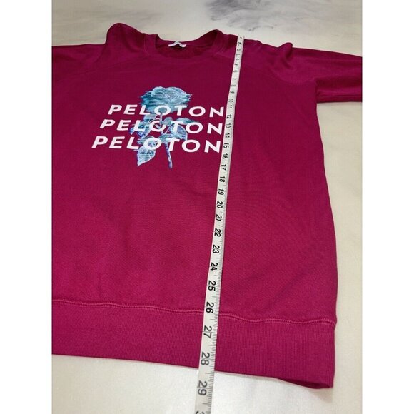 Peloton NWOT Rose Logo Print Crewneck Sweatshirt Pink Women’s Size Medium - Picture 6 of 8
